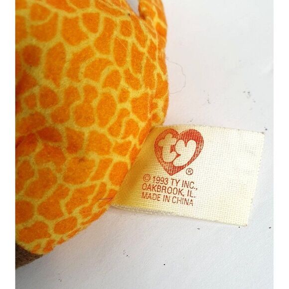Vintage Ty Teenie TWIGS the Giraffe Beanie Baby 4.5" Plush Toy 1993 Retired - Picture 7 of 8